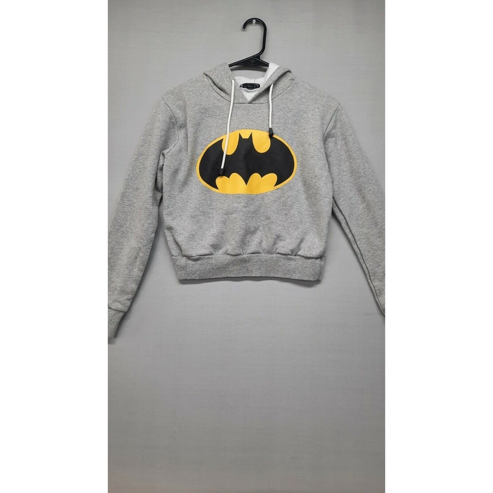 Sophie Batman Bat Signal Logo Pullover Hoodie Gray Kids 10/11